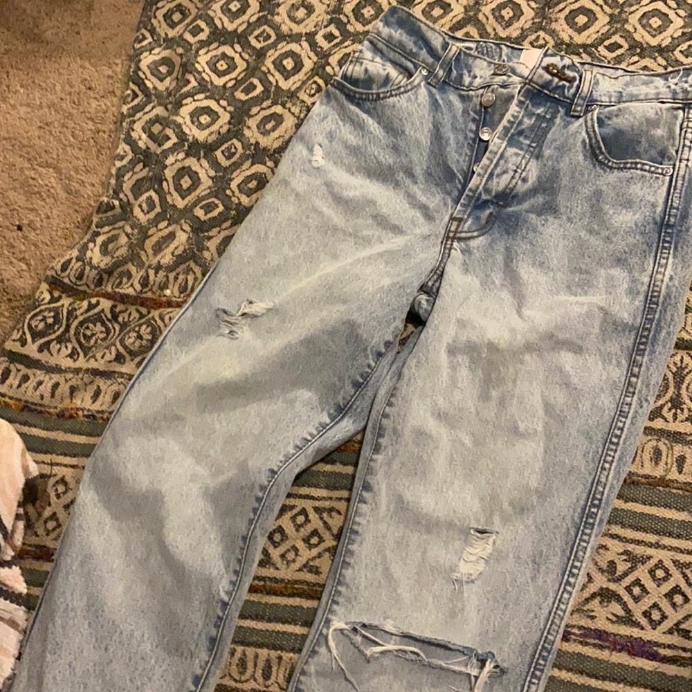 Revice denim jeans light wash mom jeans unused